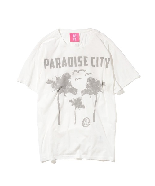 One Tea spoon（ワンティースプーン）の「ONE TEA SPOON PARADISE FRINGED BOYFRIEND TEE (ワンティースプーン )(ホワイト)(24224)（Tシャツ/カットソー・レディース・ホワイト・S）」の4枚目の写真