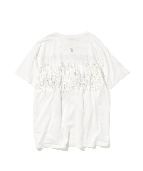 One Tea spoon（ワンティースプーン）の「ONE TEA SPOON PARADISE FRINGED BOYFRIEND TEE (ワンティースプーン )(ホワイト)(24224)（Tシャツ/カットソー・レディース・ホワイト・S）」の5枚目の写真