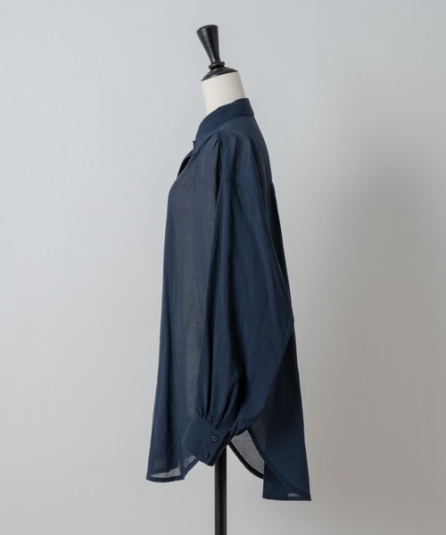 Rewde（ルゥデ）の「【雑誌掲載】袖ボリュームシアーシャツ（1R13-05141）（シャツ/ブラウス・レディース・ホワイト/ネイビー/イエロー・M）」の19枚目の写真