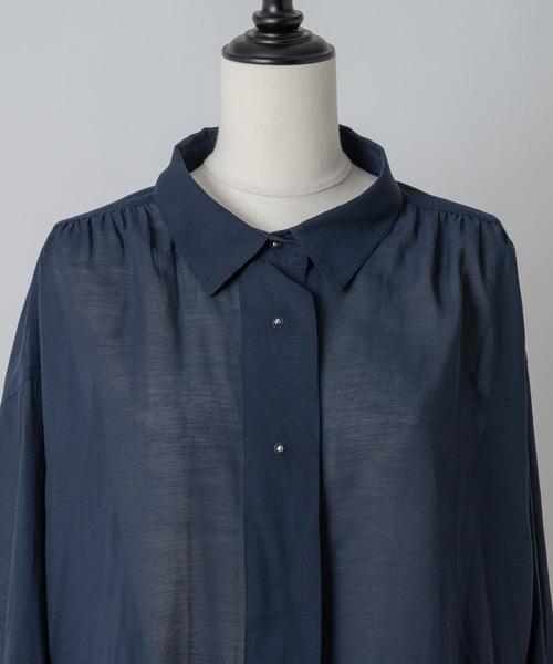 Rewde（ルゥデ）の「【雑誌掲載】袖ボリュームシアーシャツ（1R13-05141）（シャツ/ブラウス・レディース・ホワイト/ネイビー/イエロー・M）」の21枚目の写真