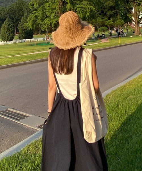 ABITOKYO(アビトーキョー)の「麻ライクロング丈Aラインフレアキャミサロペット(サロペット/オーバーオール・レディース・ブラック/ベージュ/ネイビー・FREE)」の15枚目の写真