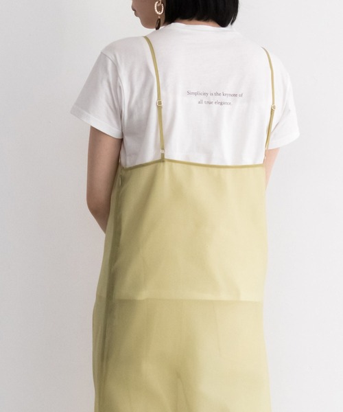 RANDA（ランダ）の「バックロゴTシャツ（Tシャツ/カットソー・レディース・ホワイト/ブラック/ベージュ/グリーン・FREE）」の3枚目の写真