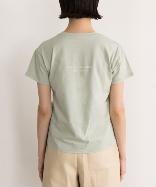 RANDA（ランダ）の「バックロゴTシャツ（Tシャツ/カットソー・レディース・ホワイト/ブラック/ベージュ/グリーン・FREE）」の6枚目の写真