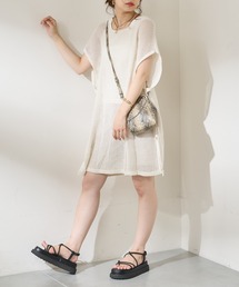 バックリボンメッシュベスト