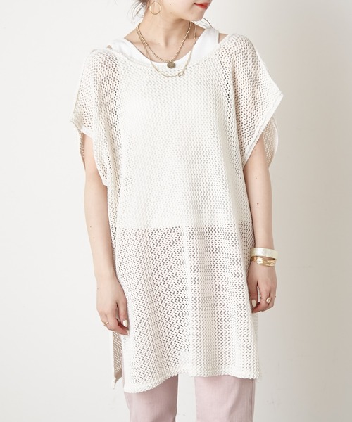 Chico（チコ）の「バックリボンメッシュベスト（ベスト・レディース・ホワイト/ブラック/ピンク・FREE）」の14枚目の写真