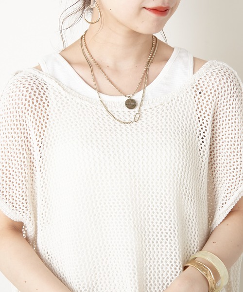 Chico（チコ）の「バックリボンメッシュベスト（ベスト・レディース・ホワイト/ブラック/ピンク・FREE）」の11枚目の写真