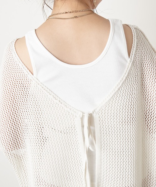 Chico（チコ）の「バックリボンメッシュベスト（ベスト・レディース・ホワイト/ブラック/ピンク・FREE）」の20枚目の写真