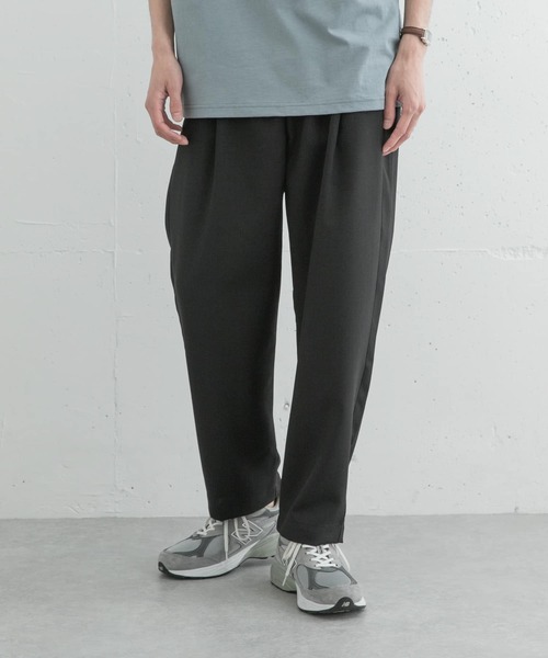 UR Lab.（アーバンリサーチラボ）の「UR Lab.　リネンライクテーパードパンツ（その他パンツ・メンズ・チャコールグレー/ブラック/ブラウン/ミント・MEDIUM/LARGE）」の2枚目の写真