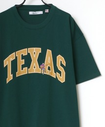 カレッジ ロゴ ワンポイント 刺繍 USAコットン ビッグシルエット Tシャツ