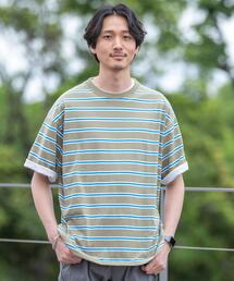 coen | フェイクレイヤードマルチボーダーTシャツ(Tシャツ/カットソー)