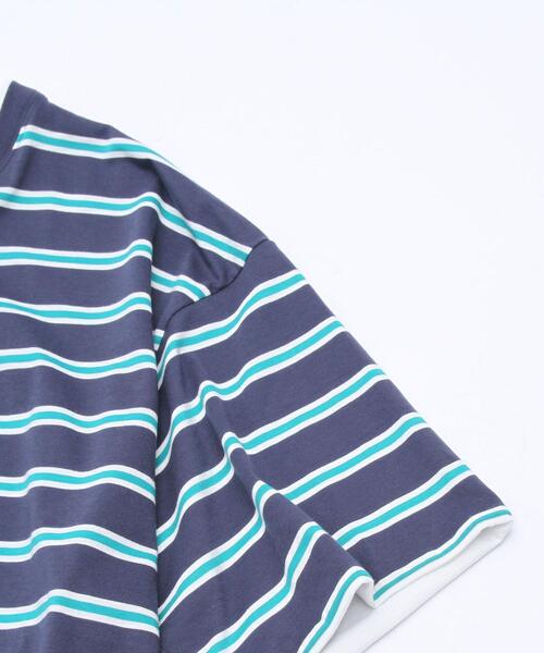 coen（コーエン）の「フェイクレイヤードマルチボーダーTシャツ（Tシャツ/カットソー・メンズ・ベージュ/ネイビー/オレンジ・SMALL/MEDIUM/LARGE/X-LARGE）」の15枚目の写真