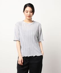 AMERICAN HOLIC | 針抜きテレコクルーネックカットプルオーバー(Tシャツ/カットソー)