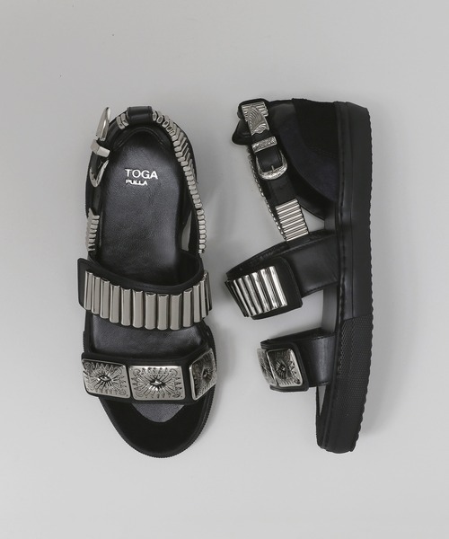TOGA PULLA サンダル L SNEAKER SANDALS AJ664 トーガ プルラ TOGA PULLA TOGA PULLA サンダル METAL SNEAKER