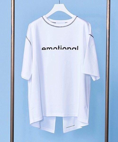 lautreamont BLEUBLANC(ロートレアモンブルーブラン)の「バックスリットロゴTシャツ(Tシャツ/カットソー・レディース・グリーン/ブラック/ホワイト・9号)」の4枚目の写真