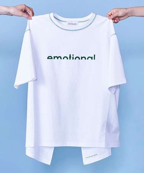 lautreamont BLEUBLANC(ロートレアモンブルーブラン)の「バックスリットロゴTシャツ(Tシャツ/カットソー・レディース・グリーン/ブラック/ホワイト・9号)」の17枚目の写真