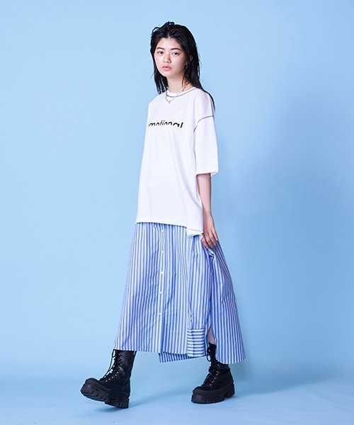 lautreamont BLEUBLANC(ロートレアモンブルーブラン)の「バックスリットロゴTシャツ(Tシャツ/カットソー・レディース・グリーン/ブラック/ホワイト・9号)」の19枚目の写真