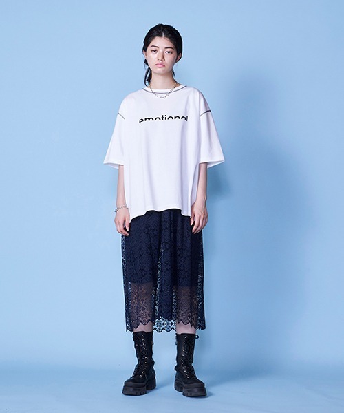 lautreamont BLEUBLANC(ロートレアモンブルーブラン)の「バックスリットロゴTシャツ(Tシャツ/カットソー・レディース・グリーン/ブラック/ホワイト・9号)」の16枚目の写真