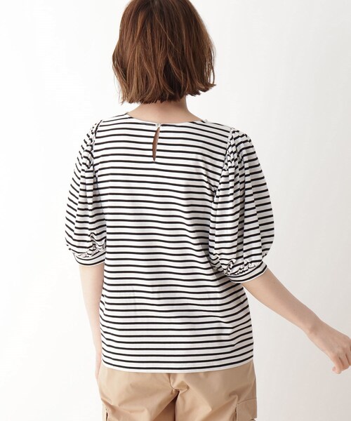 DRESKIP（ドレスキップ）の「◆ひんやり袖ギャザーTシャツ（Tシャツ/カットソー・レディース・ライトグレー系2/ブラック系2/オフホワイト/ブラック・02/04/03）」の11枚目の写真