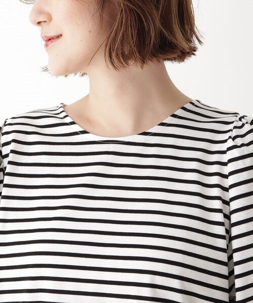 DRESKIP（ドレスキップ）の「◆ひんやり袖ギャザーTシャツ（Tシャツ/カットソー・レディース・ライトグレー系2/ブラック系2/オフホワイト/ブラック・02/04/03）」の7枚目の写真