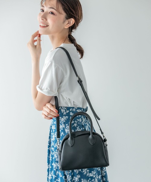 EDITA  エディータ フェイクレザー　ボストンバッグ 2way EDITA.（エディータ）の「EDITA/エディータ ミニボストンバッグ