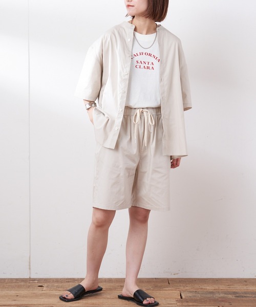 CIAOPANIC TYPY（チャオパニックティピー）の「【ZOZOTOWN限定】【セットアップ】タイプライターバンドカラーシャツ+バギーショーツ（セットアップ・メンズ・ブラウン/ブラック/ベージュ系その他・L/M）」の6枚目の写真