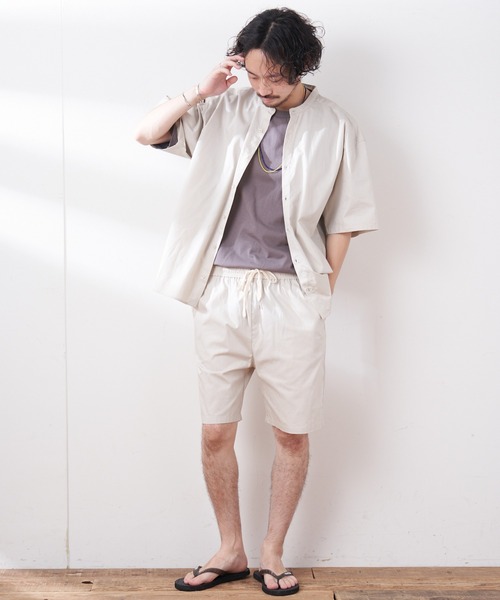 CIAOPANIC TYPY（チャオパニックティピー）の「【ZOZOTOWN限定】【セットアップ】タイプライターバンドカラーシャツ+バギーショーツ（セットアップ・メンズ・ブラウン/ブラック/ベージュ系その他・L/M）」の10枚目の写真