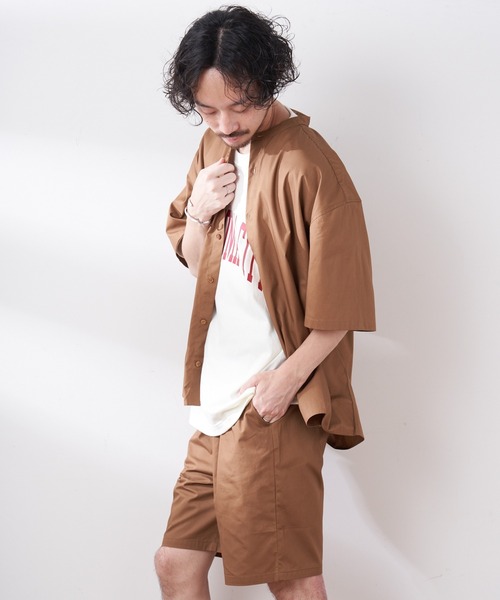 CIAOPANIC TYPY（チャオパニックティピー）の「【ZOZOTOWN限定】【セットアップ】タイプライターバンドカラーシャツ+バギーショーツ（セットアップ・メンズ・ブラウン/ブラック/ベージュ系その他・L/M）」の14枚目の写真
