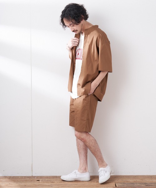 CIAOPANIC TYPY（チャオパニックティピー）の「【ZOZOTOWN限定】【セットアップ】タイプライターバンドカラーシャツ+バギーショーツ（セットアップ・メンズ・ブラウン/ブラック/ベージュ系その他・L/M）」の17枚目の写真
