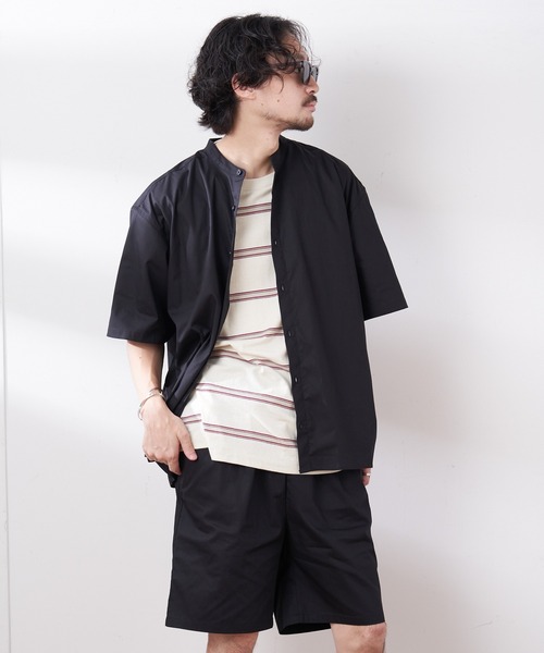 CIAOPANIC TYPY（チャオパニックティピー）の「【ZOZOTOWN限定】【セットアップ】タイプライターバンドカラーシャツ+バギーショーツ（セットアップ・メンズ・ブラウン/ブラック/ベージュ系その他・L/M）」の19枚目の写真