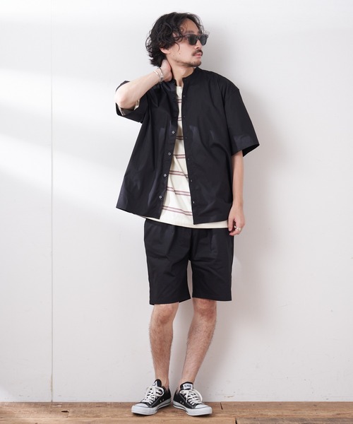 CIAOPANIC TYPY（チャオパニックティピー）の「【ZOZOTOWN限定】【セットアップ】タイプライターバンドカラーシャツ+バギーショーツ（セットアップ・メンズ・ブラウン/ブラック/ベージュ系その他・L/M）」の22枚目の写真