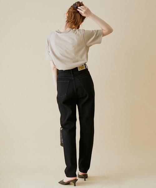 PICCADILLY（ピカデリー）の「【PICCADILLY for MADEMOISELLE】ハイウエストテーパードデニムパンツ（デニムパンツ・レディース・ブラック/ネイビー・X-SMALL/S/M）」の9枚目の写真