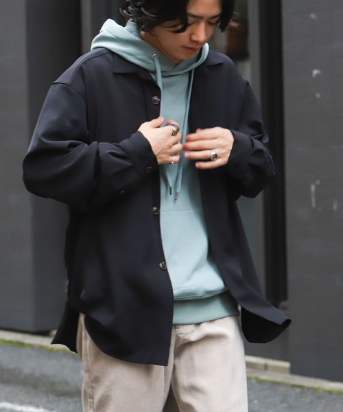 SENSE OF PLACE by URBAN RESEARCH（センスオブプレイスバイアーバンリサーチ）の「【セットアップ対応】カラールーズシャツB（シャツ/ブラウス・メンズ・ブラウン/ブラック/ライトブルー/ライトベージュ/チャコールグレー/ボルドー・MEDIUM/LARGE）」の2枚目の写真