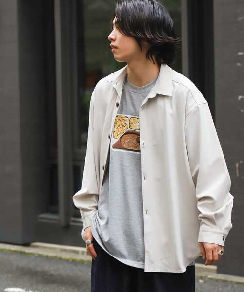 SENSE OF PLACE by URBAN RESEARCH（センスオブプレイスバイアーバンリサーチ）の「【セットアップ対応】カラールーズシャツB（シャツ/ブラウス・メンズ・ブラウン/ブラック/ライトブルー/ライトベージュ/チャコールグレー/ボルドー・MEDIUM/LARGE）」の7枚目の写真