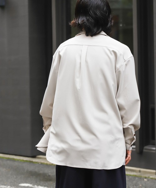 SENSE OF PLACE by URBAN RESEARCH（センスオブプレイスバイアーバンリサーチ）の「【セットアップ対応】カラールーズシャツB（シャツ/ブラウス・メンズ・ブラウン/ブラック/ライトブルー/ライトベージュ/チャコールグレー/ボルドー・MEDIUM/LARGE）」の8枚目の写真