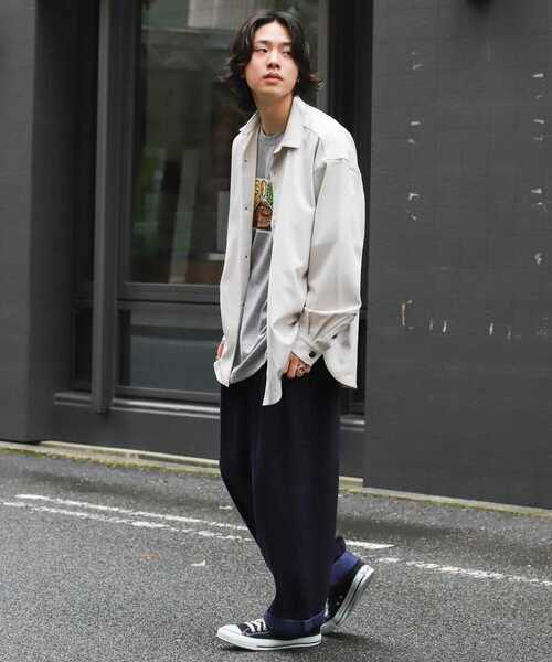 SENSE OF PLACE by URBAN RESEARCH（センスオブプレイスバイアーバンリサーチ）の「【セットアップ対応】カラールーズシャツB（シャツ/ブラウス・メンズ・ブラウン/ブラック/ライトブルー/ライトベージュ/チャコールグレー/ボルドー・MEDIUM/LARGE）」の11枚目の写真