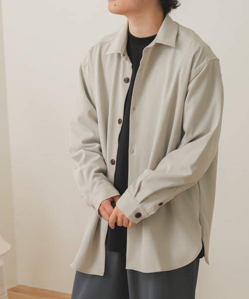 SENSE OF PLACE by URBAN RESEARCH（センスオブプレイスバイアーバンリサーチ）の「【セットアップ対応】カラールーズシャツB（シャツ/ブラウス・メンズ・ブラウン/ブラック/ライトブルー/ライトベージュ/チャコールグレー/ボルドー・MEDIUM/LARGE）」の13枚目の写真