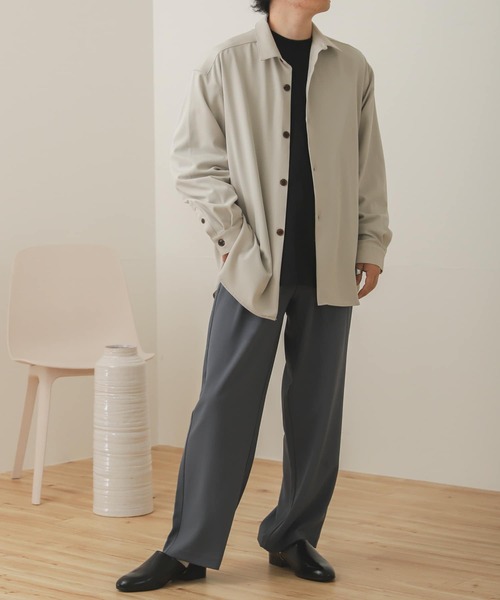 SENSE OF PLACE by URBAN RESEARCH（センスオブプレイスバイアーバンリサーチ）の「【セットアップ対応】カラールーズシャツB（シャツ/ブラウス・メンズ・ブラウン/ブラック/ライトブルー/ライトベージュ/チャコールグレー/ボルドー・MEDIUM/LARGE）」の18枚目の写真