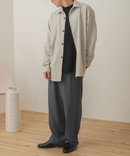 SENSE OF PLACE by URBAN RESEARCH（センスオブプレイスバイアーバンリサーチ）の「【セットアップ対応】カラールーズシャツB（シャツ/ブラウス・メンズ・ブラウン/ブラック/ライトブルー/ライトベージュ/チャコールグレー/ボルドー・MEDIUM/LARGE）」の19枚目の写真