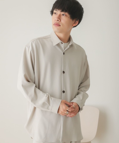 SENSE OF PLACE by URBAN RESEARCH（センスオブプレイスバイアーバンリサーチ）の「【セットアップ対応】カラールーズシャツB（シャツ/ブラウス・メンズ・ブラウン/ブラック/ライトブルー/ライトベージュ/チャコールグレー/ボルドー・MEDIUM/LARGE）」の21枚目の写真