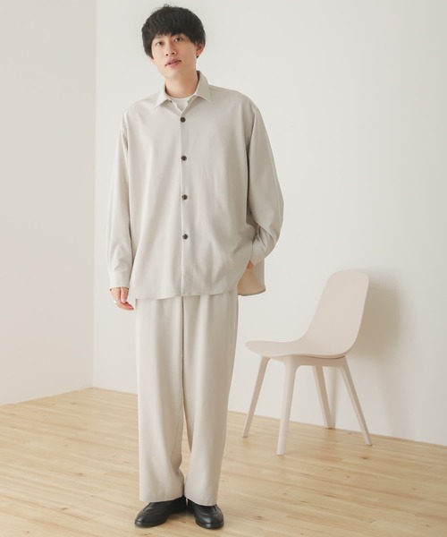 SENSE OF PLACE by URBAN RESEARCH（センスオブプレイスバイアーバンリサーチ）の「【セットアップ対応】カラールーズシャツB（シャツ/ブラウス・メンズ・ブラウン/ブラック/ライトブルー/ライトベージュ/チャコールグレー/ボルドー・MEDIUM/LARGE）」の22枚目の写真