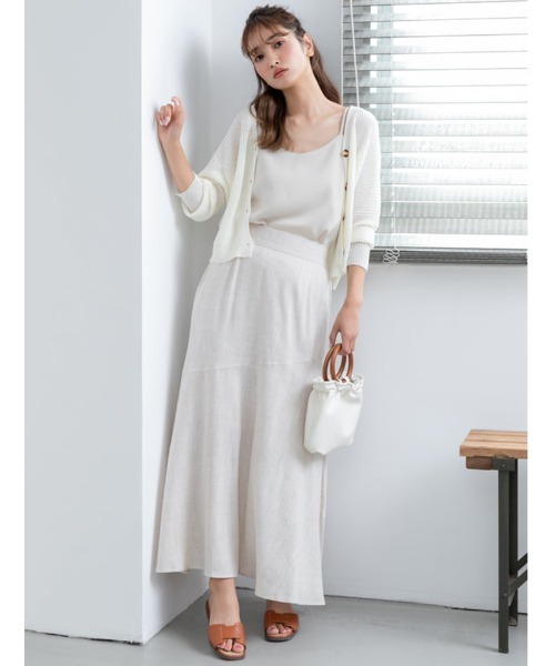 fifth（フィフス）の「マットサテンキャミソール（キャミソール・レディース・グリーン/アイボリー・MEDIUM）」の4枚目の写真