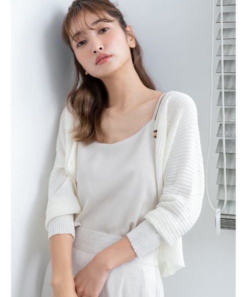 fifth（フィフス）の「マットサテンキャミソール（キャミソール・レディース・グリーン/アイボリー・MEDIUM）」の3枚目の写真