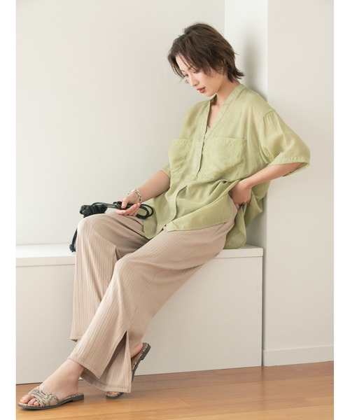 fifth（フィフス）の「マットサテンキャミソール（キャミソール・レディース・グリーン/アイボリー・MEDIUM）」の5枚目の写真