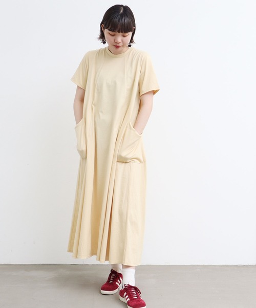 I am I in fact...(アイアムアイインファクト)の「スワイスワイ天竺 ゴアードワンピース(ワンピース・レディース・グリーン/イエロー/レッド/ブラック・FREE)」の10枚目の写真