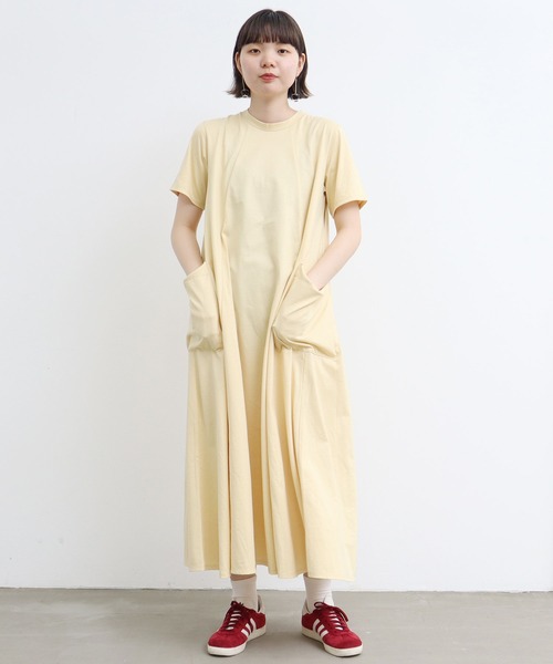 I am I in fact...(アイアムアイインファクト)の「スワイスワイ天竺 ゴアードワンピース(ワンピース・レディース・グリーン/イエロー/レッド/ブラック・FREE)」の17枚目の写真