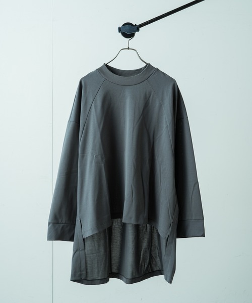 Lui's（ルイス）の「ウルティマスクエアテールカットソー（Tシャツ/カットソー・メンズ・ブラック/ワインレッド/ホワイト/オリーブ/チャコールグレー・FREE）」の4枚目の写真