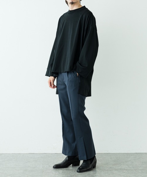 Lui's（ルイス）の「ウルティマスクエアテールカットソー（Tシャツ/カットソー・メンズ・ブラック/ワインレッド/ホワイト/オリーブ/チャコールグレー・FREE）」の7枚目の写真