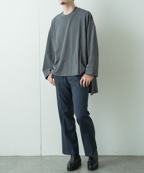 Lui's（ルイス）の「ウルティマスクエアテールカットソー（Tシャツ/カットソー・メンズ・ブラック/ワインレッド/ホワイト/オリーブ/チャコールグレー・FREE）」の10枚目の写真