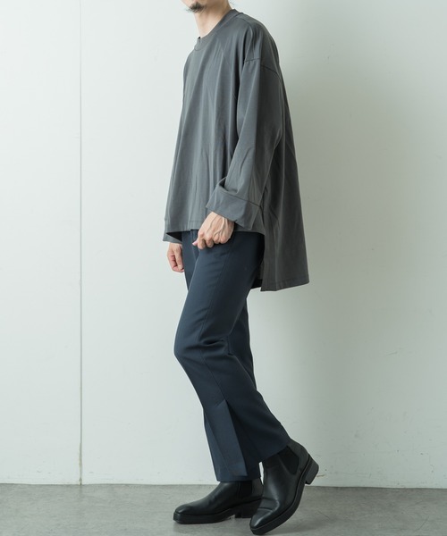 Lui's（ルイス）の「ウルティマスクエアテールカットソー（Tシャツ/カットソー・メンズ・ブラック/ワインレッド/ホワイト/オリーブ/チャコールグレー・FREE）」の15枚目の写真