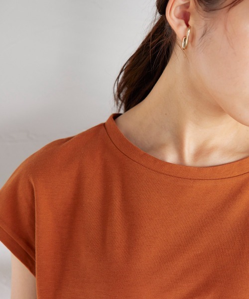 ketty(ケティ)の「アシンメトリーサイドシャーリングトップス ≪洗濯機で洗える≫(Tシャツ/カットソー・レディース・ブラック/ブラウン/ピンク/イエロー・M)」の14枚目の写真